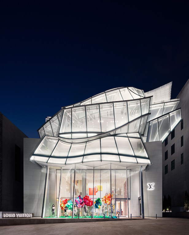 kabine ingeniør Legeme Frank Gehry-designed new Louis Vuitton Maison in Seoul is a floating  luminescent sculpture - De51gn